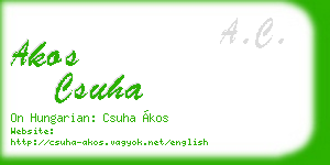 akos csuha business card