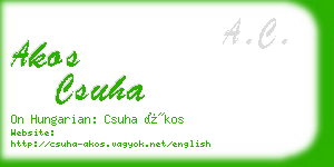 akos csuha business card